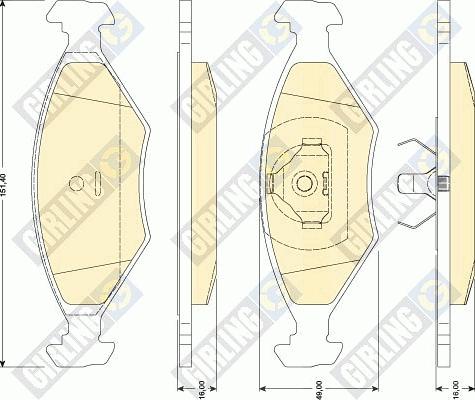 Girling 6117762 - Тормозные колодки, дисковые, комплект autosila-amz.com