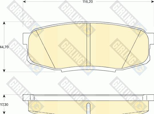 Girling 6134919 - Тормозные колодки, дисковые, комплект autosila-amz.com