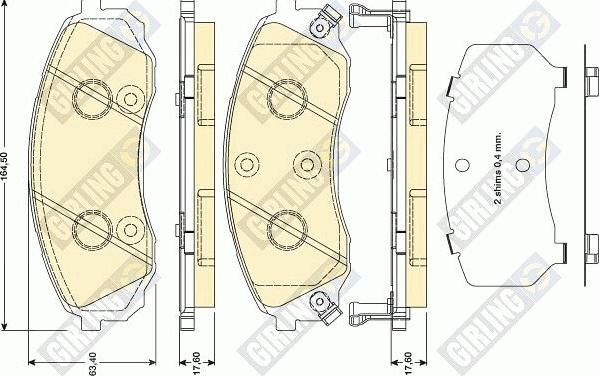 Girling 6134489 - Тормозные колодки, дисковые, комплект autosila-amz.com