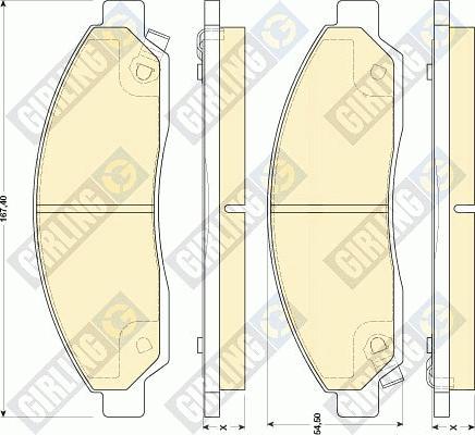 Girling 6134669 - Тормозные колодки, дисковые, комплект autosila-amz.com