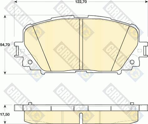 Girling 6134609 - Тормозные колодки, дисковые, комплект autosila-amz.com