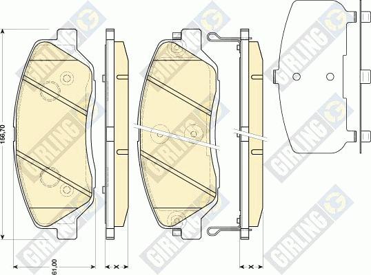 Girling 6134189 - Тормозные колодки, дисковые, комплект autosila-amz.com