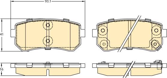 Girling 6134219 - Тормозные колодки, дисковые, комплект autosila-amz.com