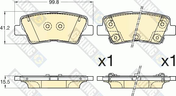 Girling 6135947 - Тормозные колодки, дисковые, комплект autosila-amz.com