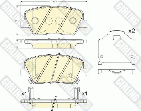 Girling 6135495 - Тормозные колодки, дисковые, комплект autosila-amz.com