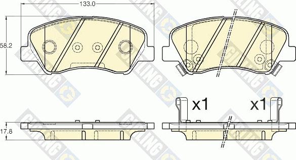 Girling 6135485 - Тормозные колодки, дисковые, комплект autosila-amz.com