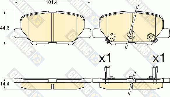 Girling 6135837 - Тормозные колодки, дисковые, комплект autosila-amz.com