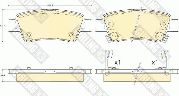 Girling 6135767 - Тормозные колодки, дисковые, комплект autosila-amz.com