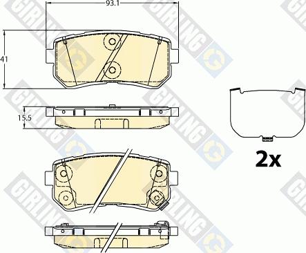 Girling 6136366 - Тормозные колодки, дисковые, комплект autosila-amz.com