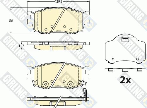 Girling 6136266 - Тормозные колодки, дисковые, комплект autosila-amz.com