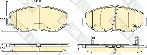 Girling 6136276 - Тормозные колодки, дисковые, комплект autosila-amz.com