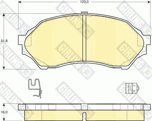 Girling 6131939 - Тормозные колодки, дисковые, комплект autosila-amz.com