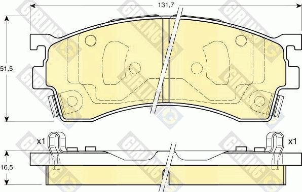 Girling 6131929 - Тормозные колодки, дисковые, комплект autosila-amz.com