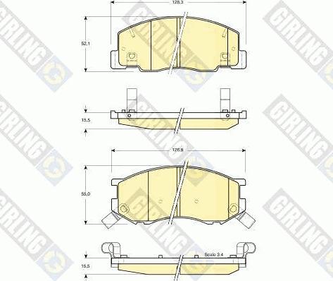 Girling 6131579 - Тормозные колодки, дисковые, комплект autosila-amz.com