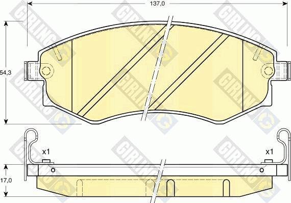 Girling 6131699 - Тормозные колодки, дисковые, комплект autosila-amz.com