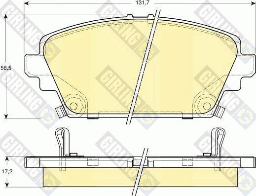 Girling 6131861 - Тормозные колодки, дисковые, комплект autosila-amz.com