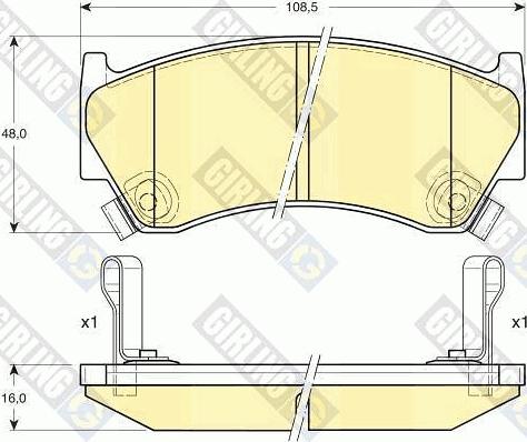 Girling 6131809 - Тормозные колодки, дисковые, комплект autosila-amz.com