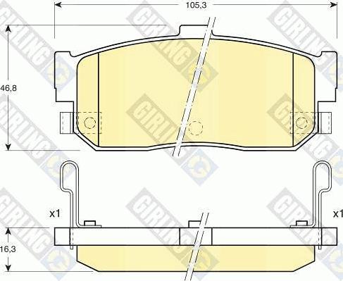 Girling 6131819 - Тормозные колодки, дисковые, комплект autosila-amz.com