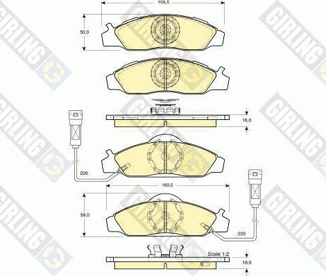 Girling 6131341 - Тормозные колодки, дисковые, комплект autosila-amz.com