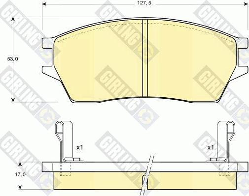 Girling 6131289 - Тормозные колодки, дисковые, комплект autosila-amz.com