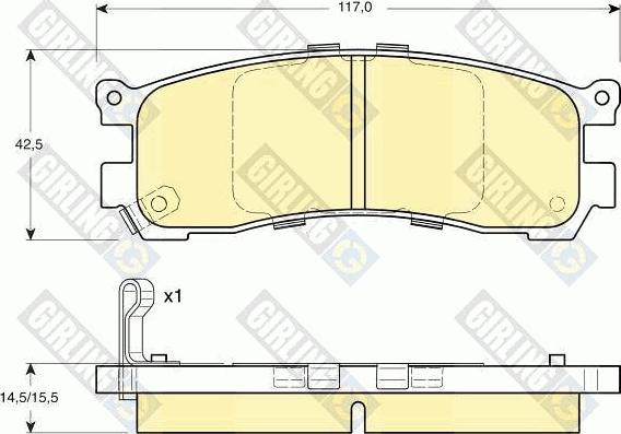 Girling 6131799 - Тормозные колодки, дисковые, комплект autosila-amz.com