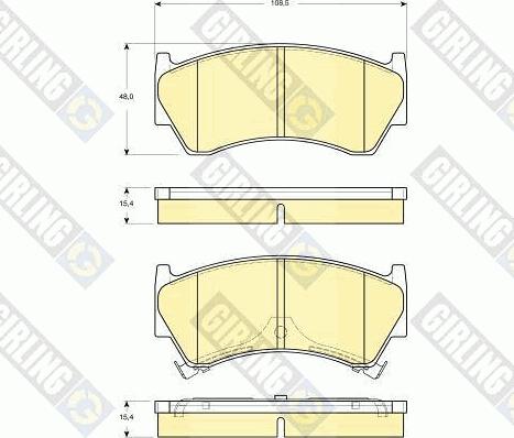 Girling 6133919 - Тормозные колодки, дисковые, комплект autosila-amz.com