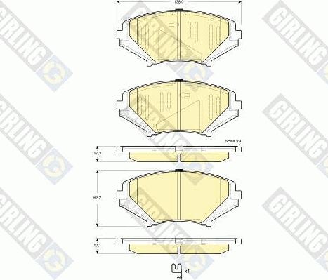 Girling 6133569 - Тормозные колодки, дисковые, комплект autosila-amz.com