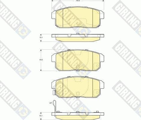 Girling 6133579 - Тормозные колодки, дисковые, комплект autosila-amz.com