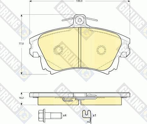 Girling 6133891 - Тормозные колодки, дисковые, комплект autosila-amz.com