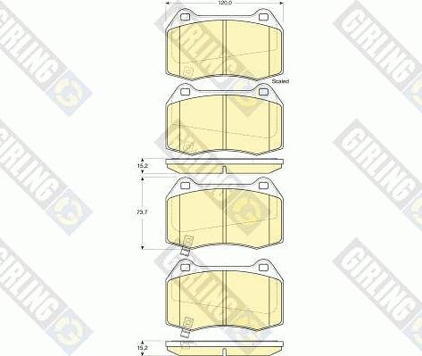 Girling 6133819 - Тормозные колодки, дисковые, комплект autosila-amz.com