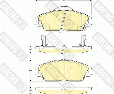 Girling 6133319 - Тормозные колодки, дисковые, комплект autosila-amz.com