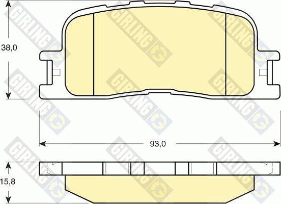 Girling 6133749 - Тормозные колодки, дисковые, комплект autosila-amz.com