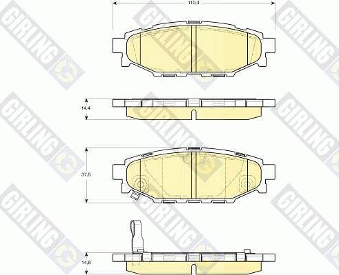 Girling 6133739 - Тормозные колодки, дисковые, комплект autosila-amz.com