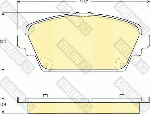 Girling 6132919 - Тормозные колодки, дисковые, комплект autosila-amz.com