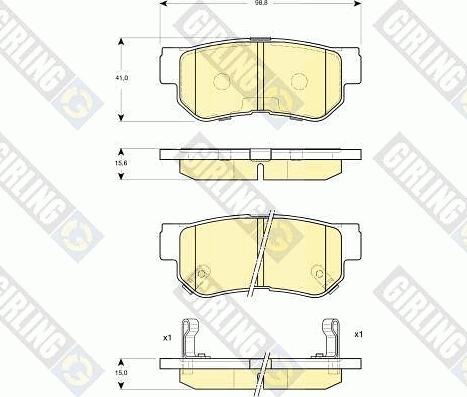 Girling 6132989 - Тормозные колодки, дисковые, комплект autosila-amz.com