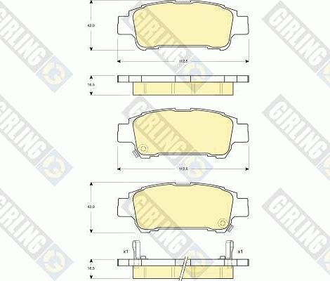 Girling 6132499 - Тормозные колодки, дисковые, комплект autosila-amz.com