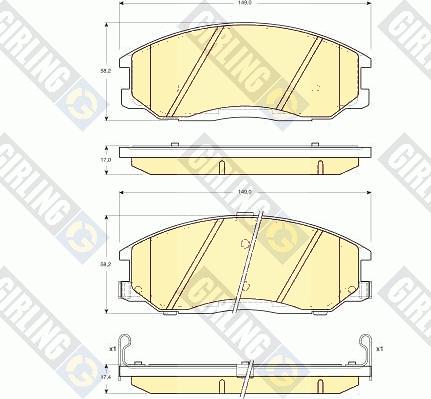 Girling 6132449 - Тормозные колодки, дисковые, комплект autosila-amz.com