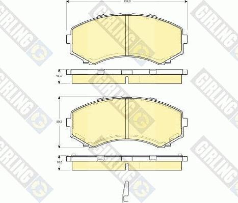 Girling 6132549 - Тормозные колодки, дисковые, комплект autosila-amz.com