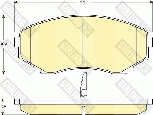 Girling 6132559 - Тормозные колодки, дисковые, комплект autosila-amz.com