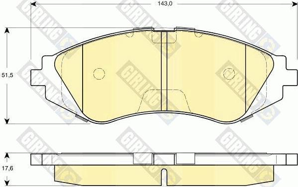 Girling 6132659 - 6132659 Колодки тормозные DAEWOO NEXIA/LANOS R14 00-/EVANDA 05- передние autosila-amz.com