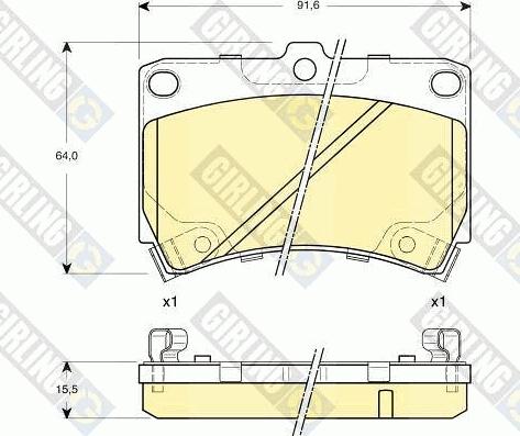 Girling 6132629 - Тормозные колодки, дисковые, комплект autosila-amz.com