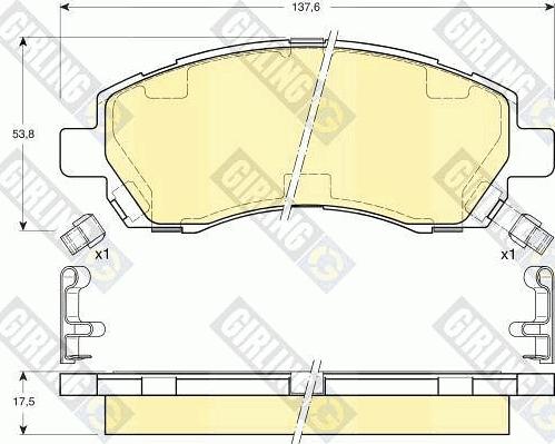 Girling 6132059 - Тормозные колодки, дисковые, комплект autosila-amz.com