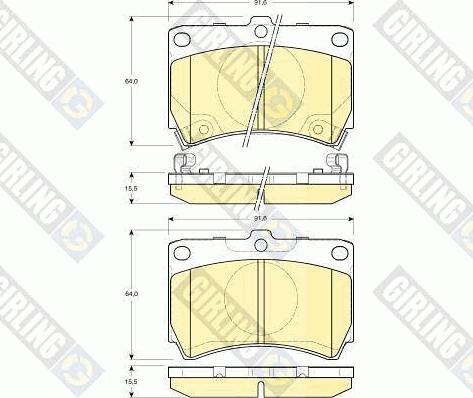 Girling 6132069 - Тормозные колодки, дисковые, комплект autosila-amz.com