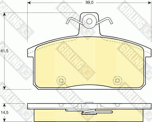 Girling 6132021 - Тормозные колодки, дисковые, комплект autosila-amz.com