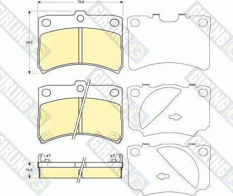 Girling 6132199 - Тормозные колодки, дисковые, комплект autosila-amz.com