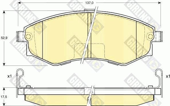 Girling 6132119 - Тормозные колодки, дисковые, комплект autosila-amz.com