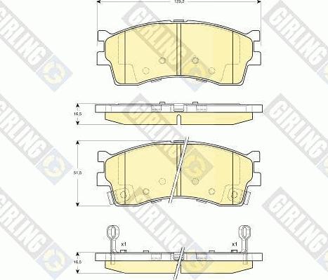 Girling 6132859 - Тормозные колодки, дисковые, комплект autosila-amz.com