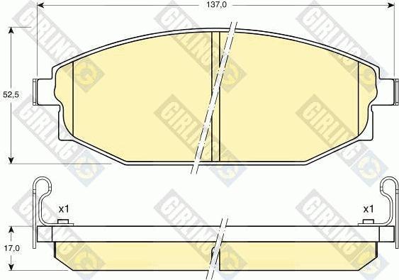 Girling 6132329 - Тормозные колодки, дисковые, комплект autosila-amz.com