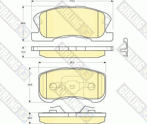 Girling 6132209 - Тормозные колодки, дисковые, комплект autosila-amz.com