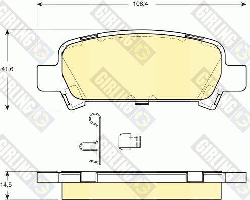 Girling 6132239 - Тормозные колодки, дисковые, комплект autosila-amz.com